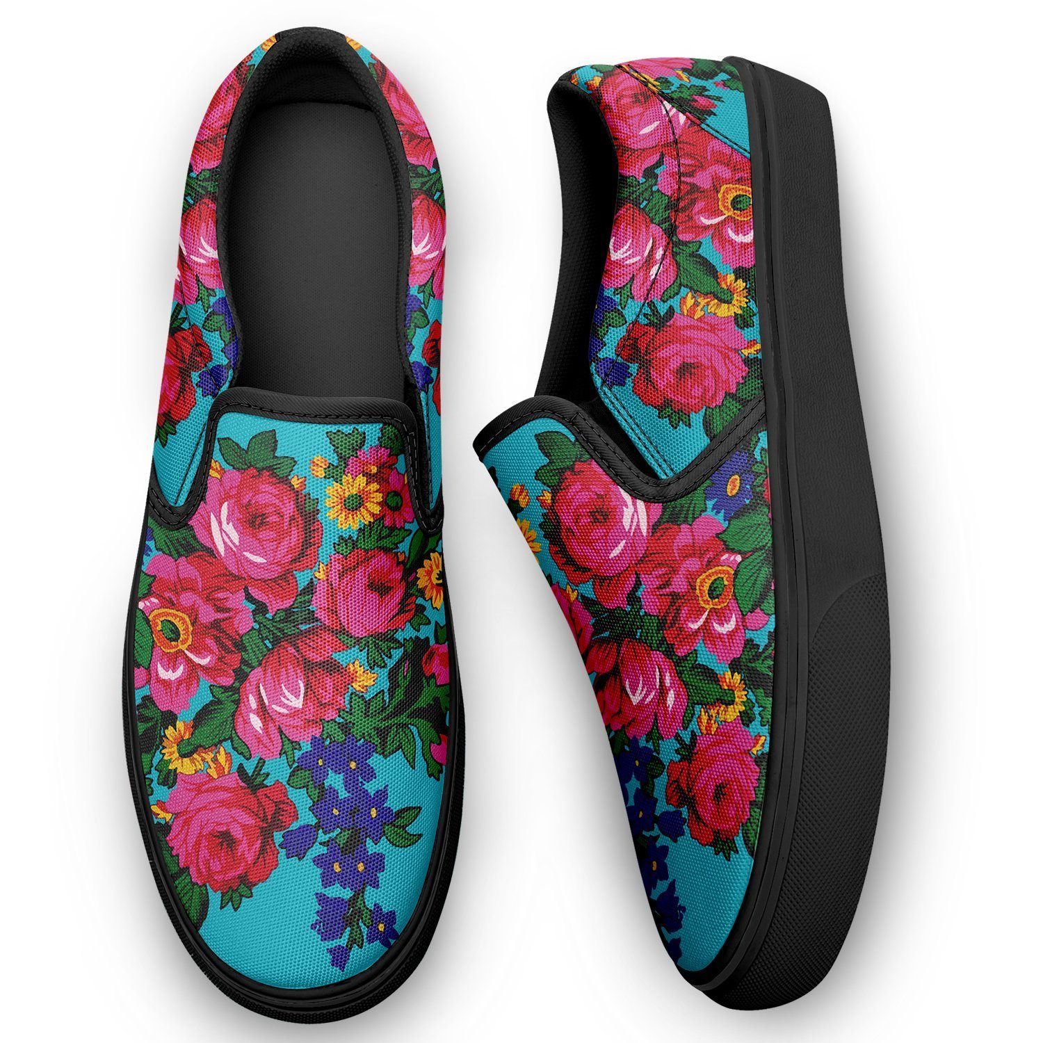 Kokum's Revenge Sky Otoyimm Kid's Canvas Slip On Shoes 49 Dzine