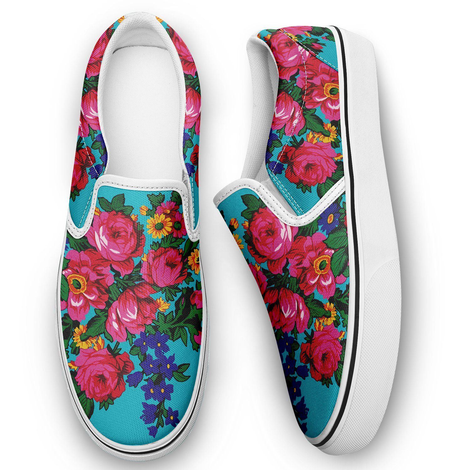 Kokum's Revenge Sky Otoyimm Kid's Canvas Slip On Shoes 49 Dzine