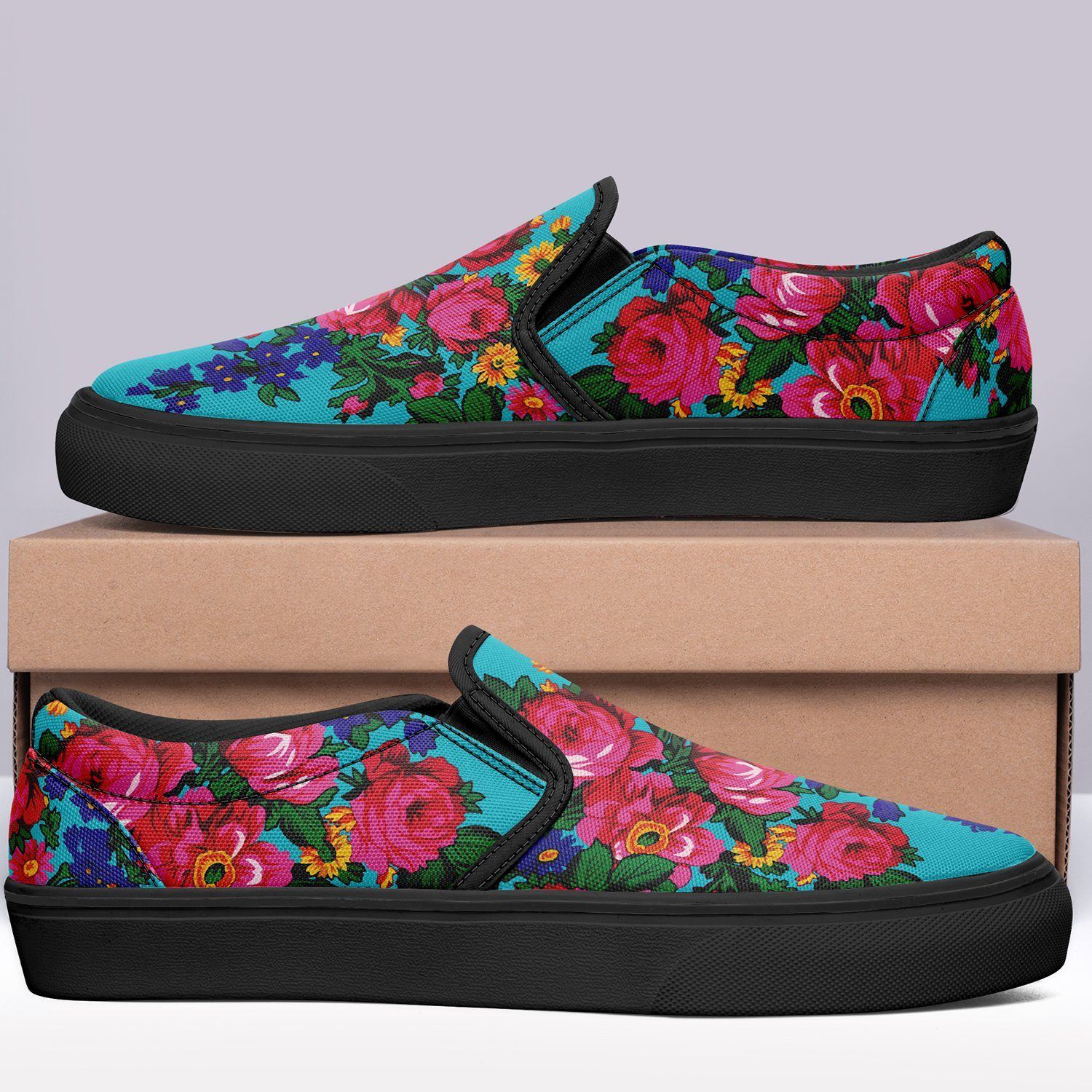 Kokum's Revenge Sky Otoyimm Kid's Canvas Slip On Shoes 49 Dzine
