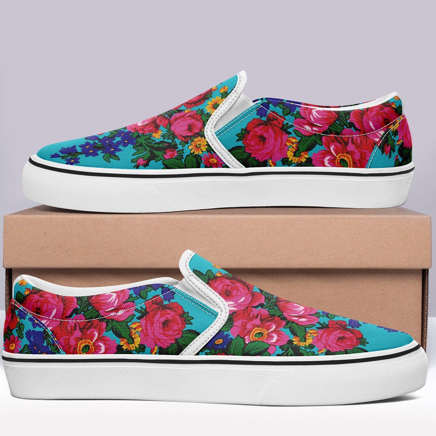 Kokum's Revenge Sky Otoyimm Kid's Canvas Slip On Shoes 49 Dzine