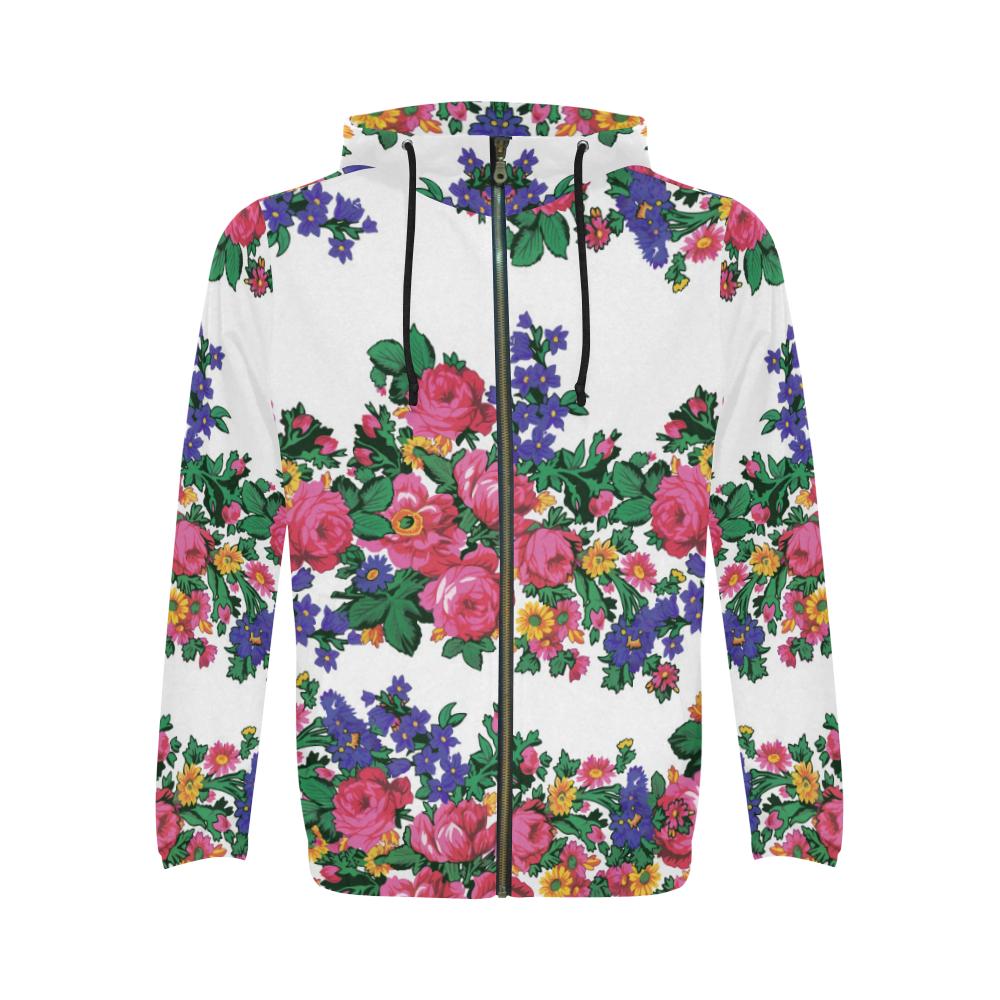 Kokum's Revenge-White All Over Print Full Zip Hoodie for Men (Model H14) All Over Print Full Zip Hoodie for Men (H14) e-joyer