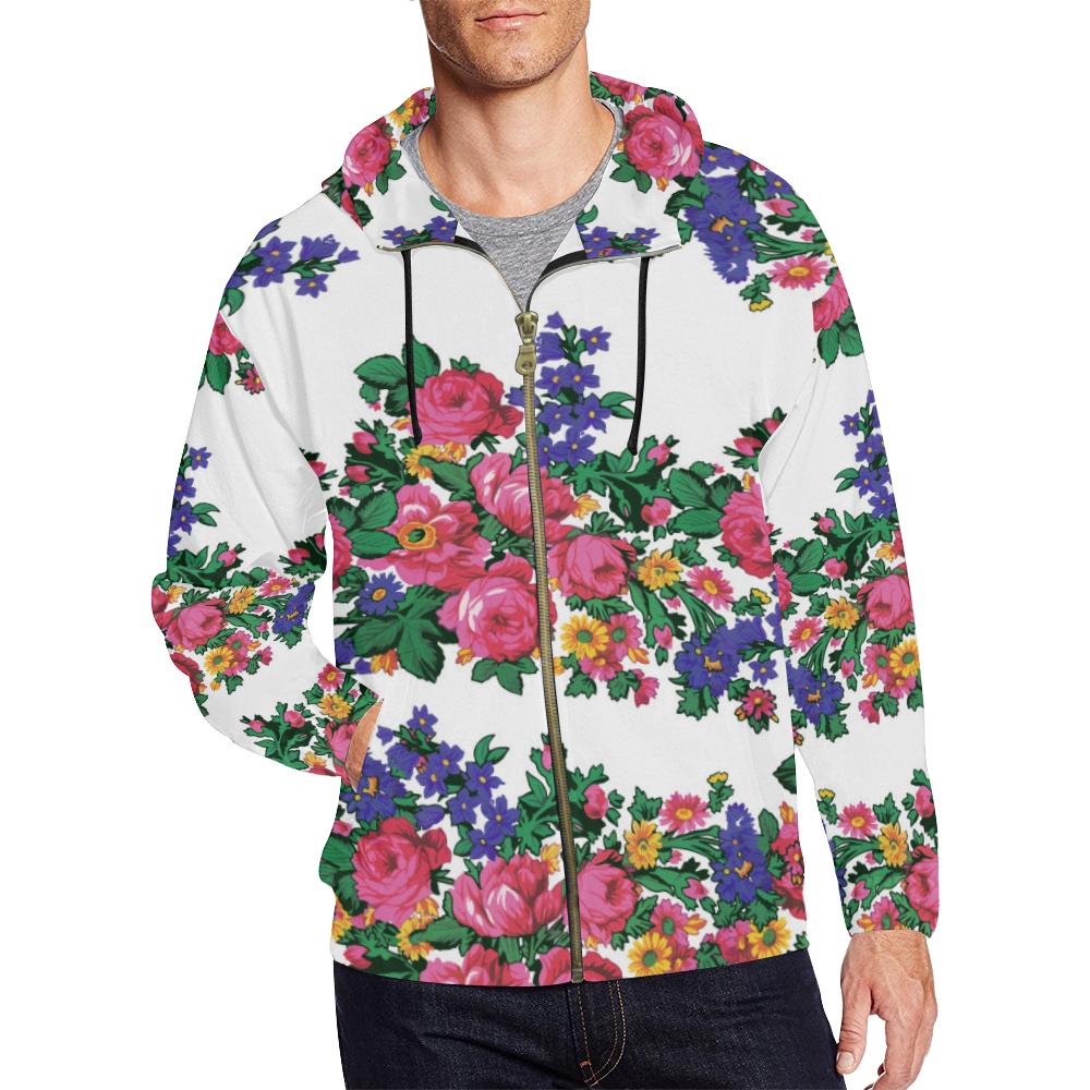 Kokum's Revenge-White All Over Print Full Zip Hoodie for Men (Model H14) All Over Print Full Zip Hoodie for Men (H14) e-joyer