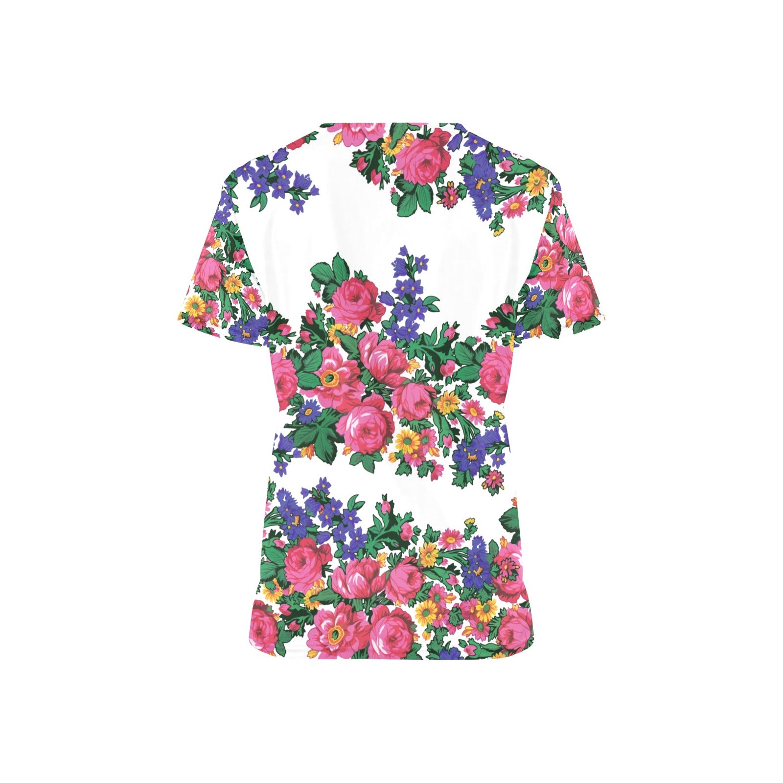 Kokum's Revenge White All Over Print Scrub Top Scrub Top e-joyer