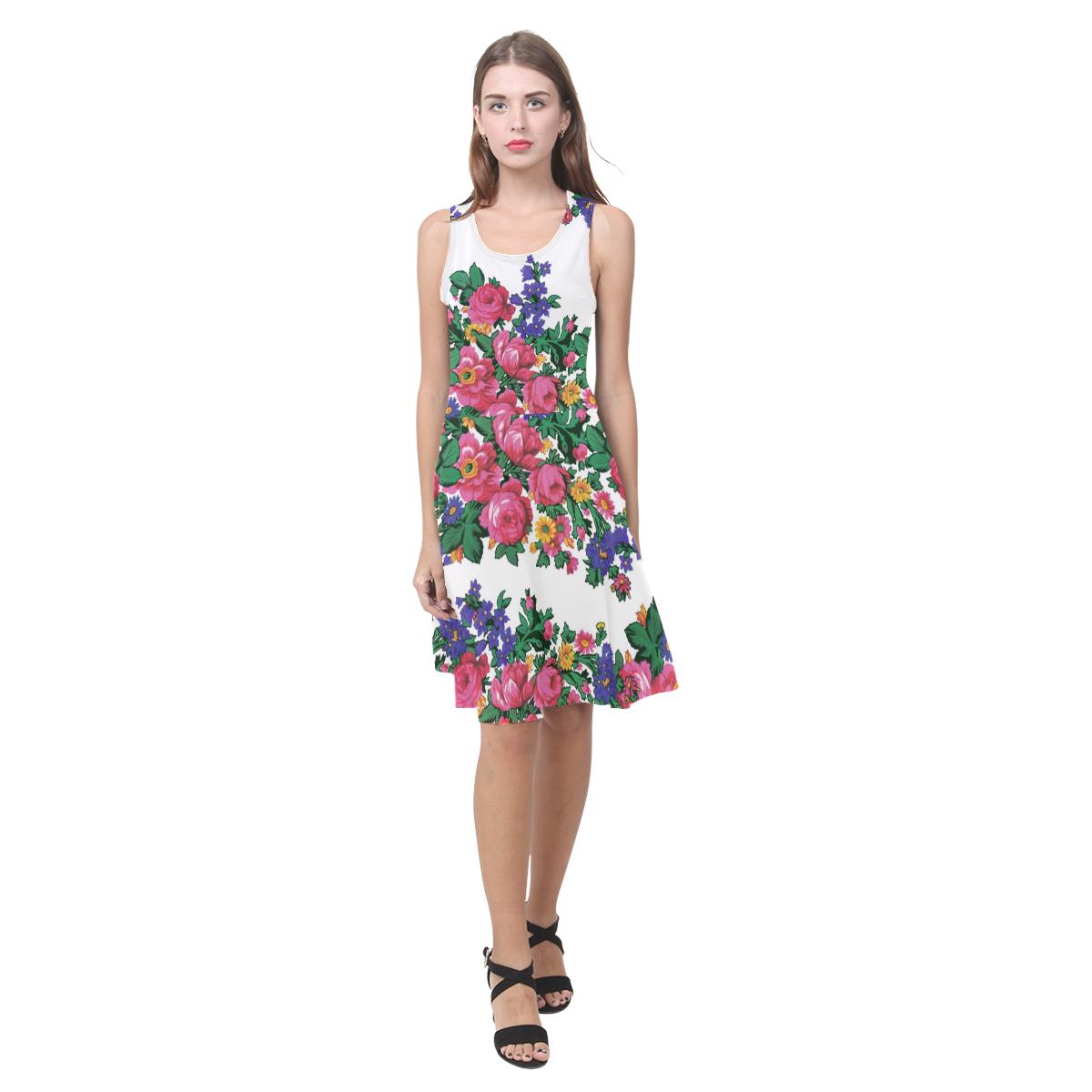 Kokum's Revenge-White Atalanta Casual Sundress(Model D04) Atalanta Sundress (D04) e-joyer