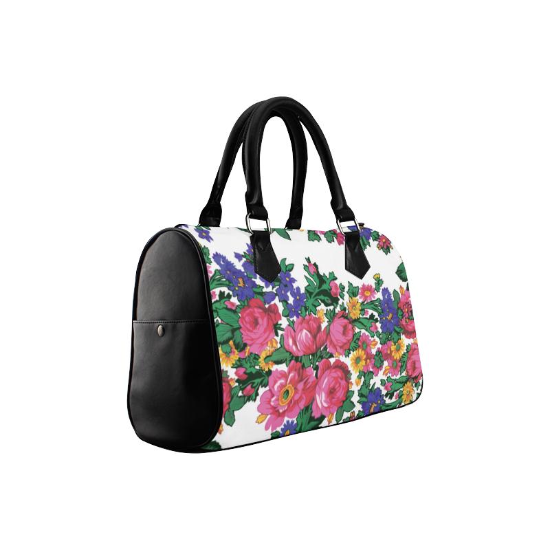 Kokum's Revenge-White Boston Handbag (Model 1621) Boston Handbags (1621) e-joyer