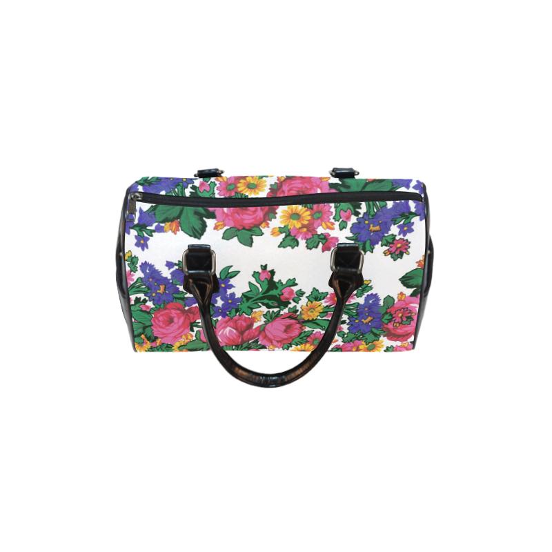 Kokum's Revenge-White Boston Handbag (Model 1621) Boston Handbags (1621) e-joyer
