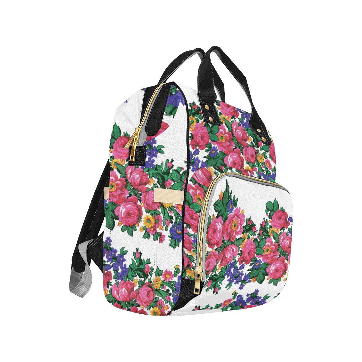 Kokum's Revenge-White Multi-Function Diaper Backpack (Model 1688) Diaper Backpack (1688) e-joyer