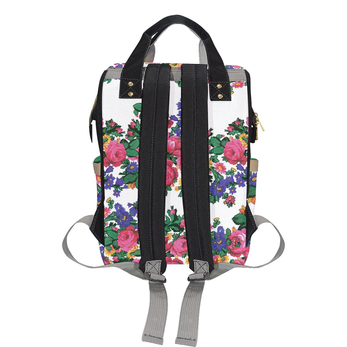 Kokum's Revenge-White Multi-Function Diaper Backpack (Model 1688) Diaper Backpack (1688) e-joyer