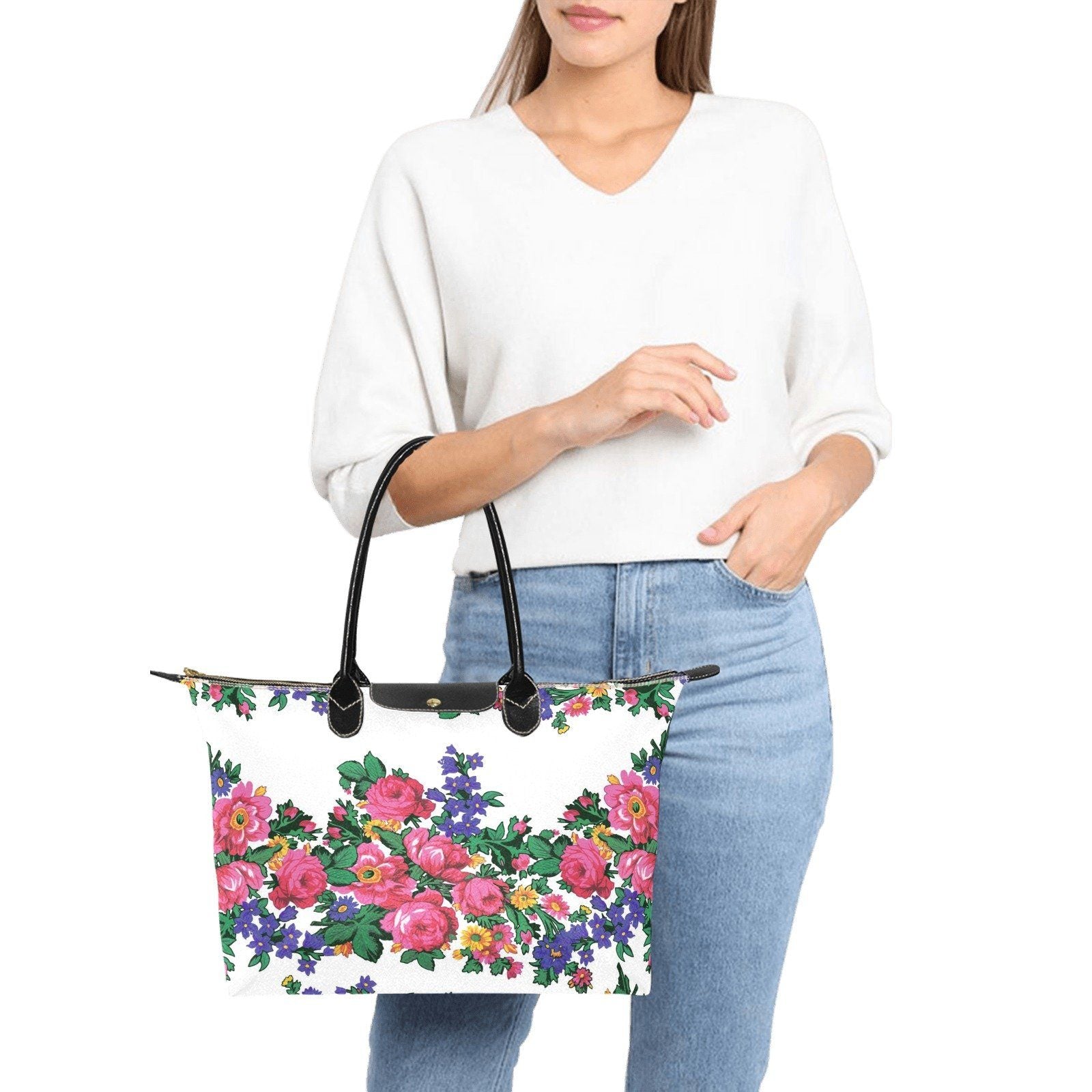 Kokum's Revenge White Single-Shoulder Lady Handbag (Model 1714) bag e-joyer