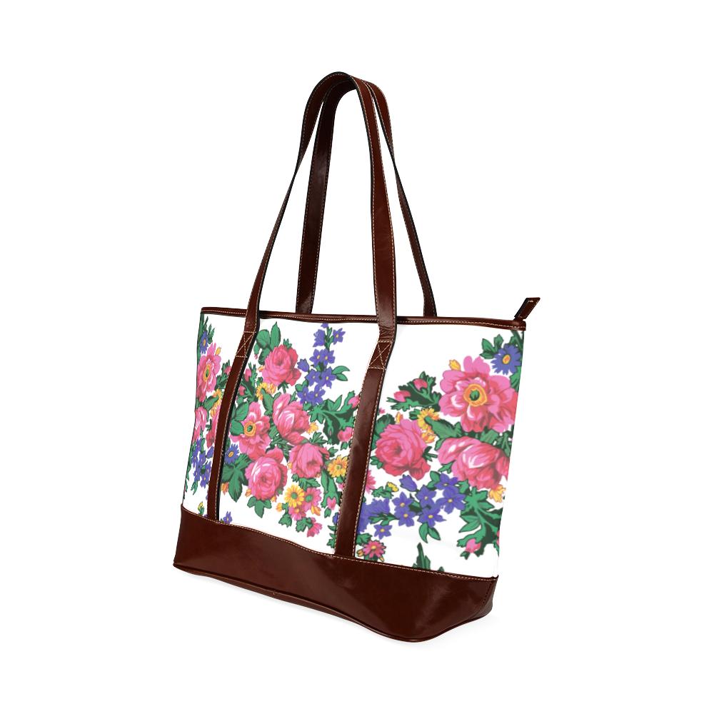 Kokum's Revenge-White Tote Handbag (Model 1642) Tote Handbags (1642) e-joyer