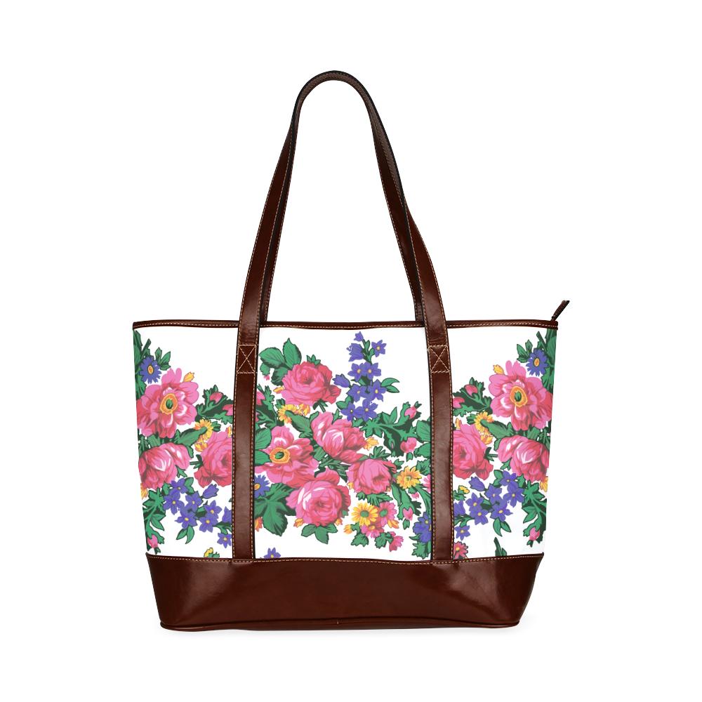 Kokum's Revenge-White Tote Handbag (Model 1642) Tote Handbags (1642) e-joyer
