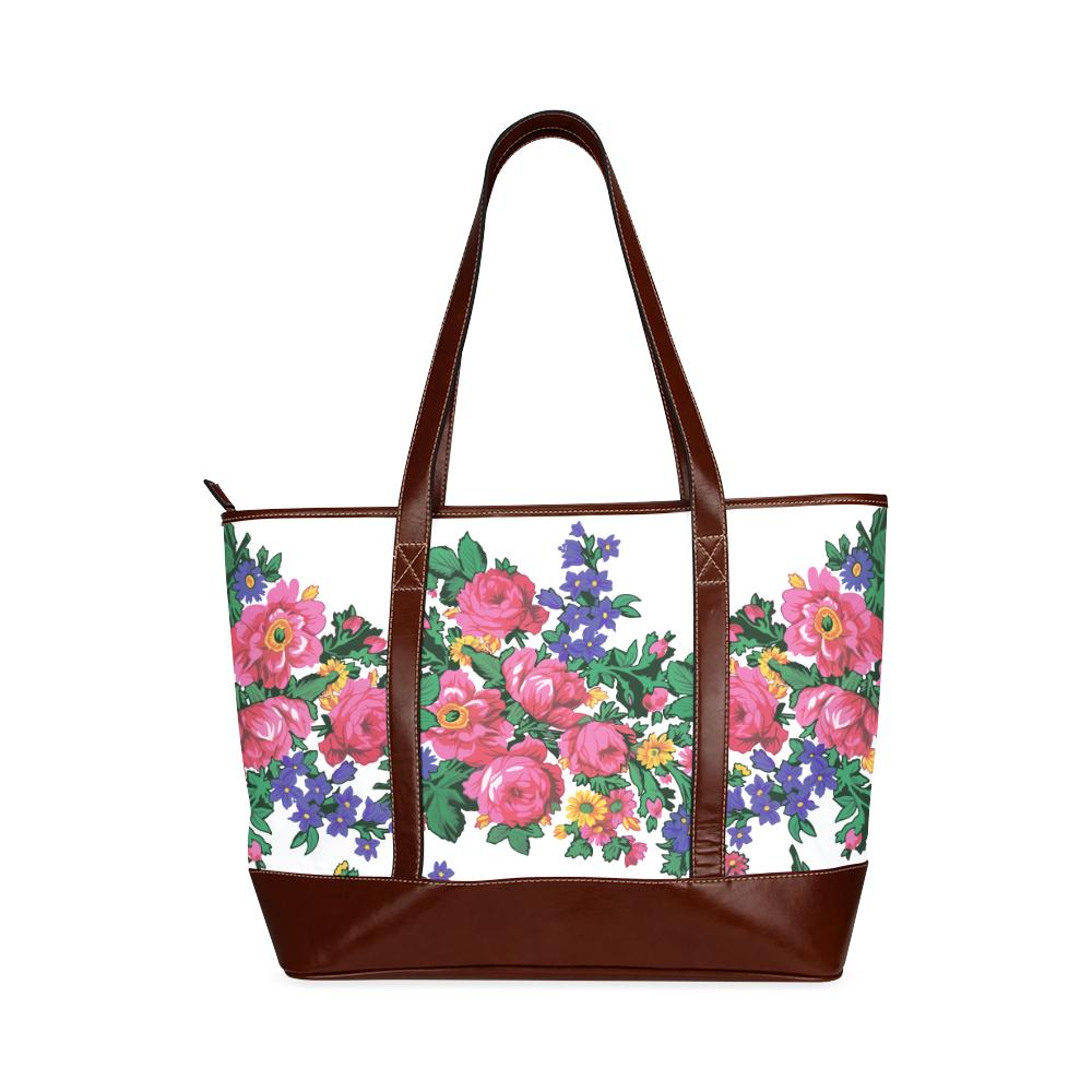 Kokum's Revenge-White Tote Handbag (Model 1642) Tote Handbags (1642) e-joyer