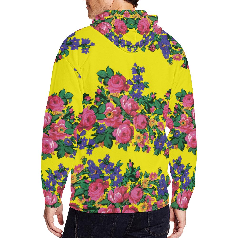 Kokum's Revenge-Yellow All Over Print Full Zip Hoodie for Men (Model H14) All Over Print Full Zip Hoodie for Men (H14) e-joyer
