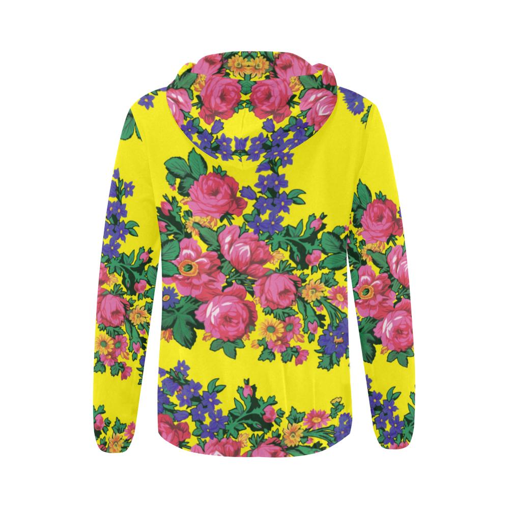 Kokum's Revenge-Yellow All Over Print Full Zip Hoodie for Women (Model H14) All Over Print Full Zip Hoodie for Women (H14) e-joyer
