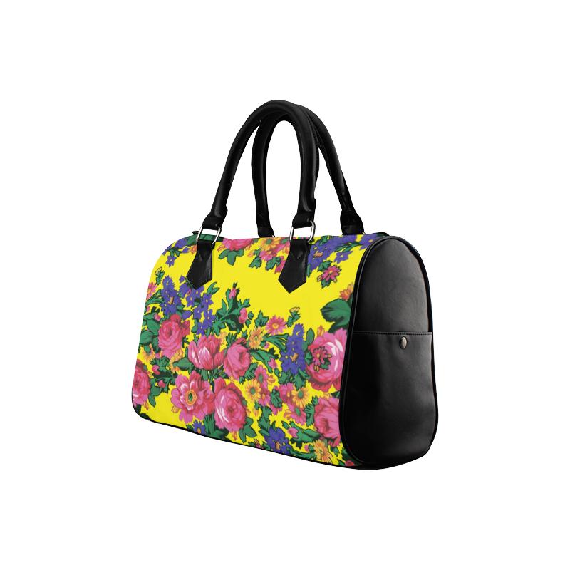 Kokum's Revenge-Yellow Boston Handbag (Model 1621) Boston Handbags (1621) e-joyer