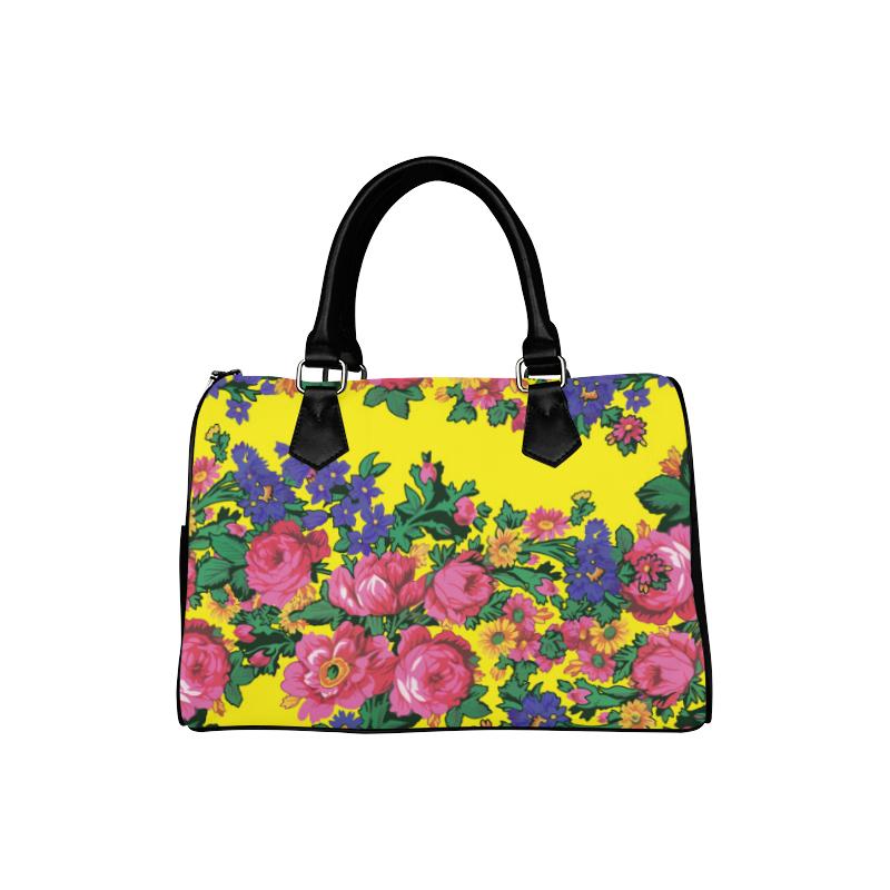 Kokum's Revenge-Yellow Boston Handbag (Model 1621) Boston Handbags (1621) e-joyer