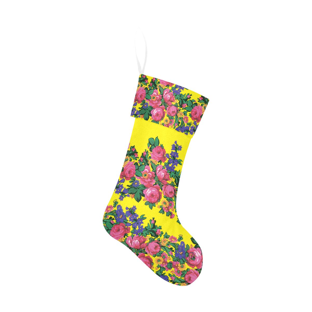 Kokum's Revenge Yellow Christmas Stocking holiday stocking e-joyer