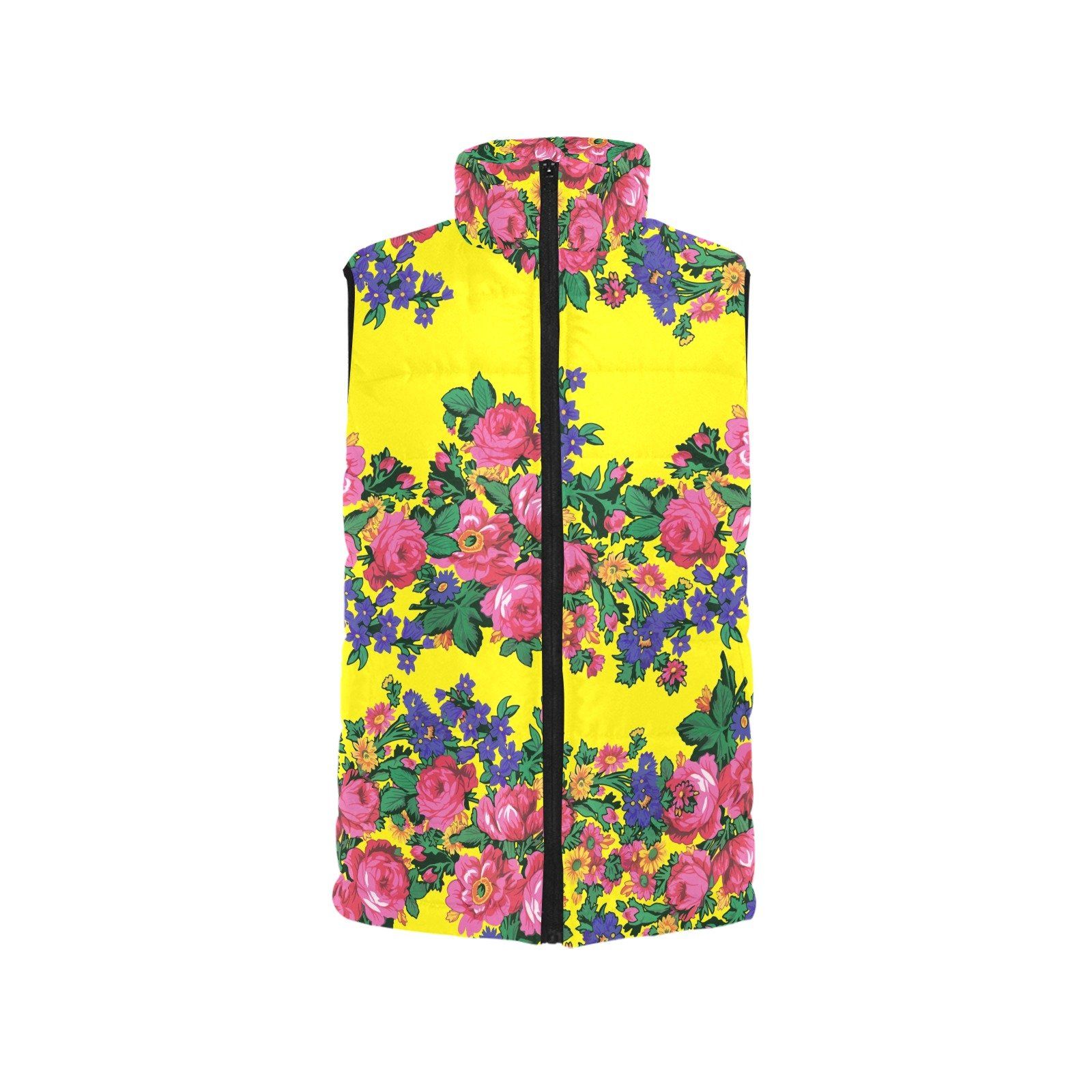 Kokum's Revenge Yellow Men's Padded Vest Jacket (Model H44) Men's Padded Vest Jacket (H44) e-joyer