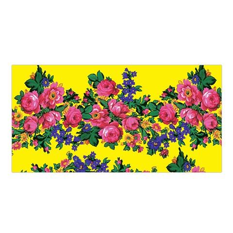 Kokum's Revenge Yellow Satin Shawl Scarf 49 Dzine