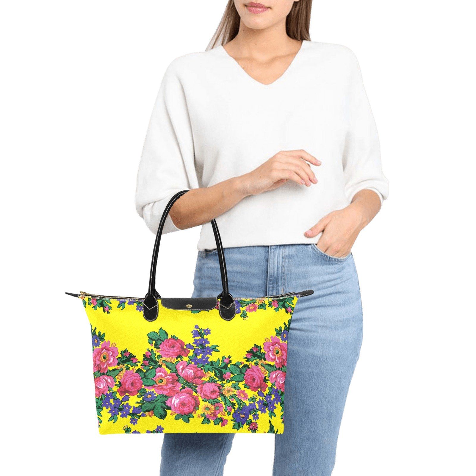 Kokum's Revenge Yellow Single-Shoulder Lady Handbag (Model 1714) bag e-joyer