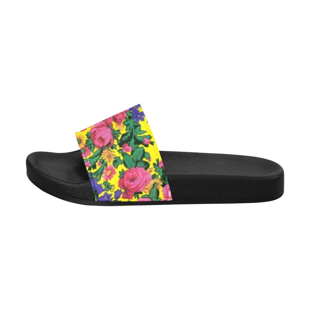 Kokum's Revenge-Yellow Women's Slide Sandals (Model 057) Women's Slide Sandals (057) e-joyer