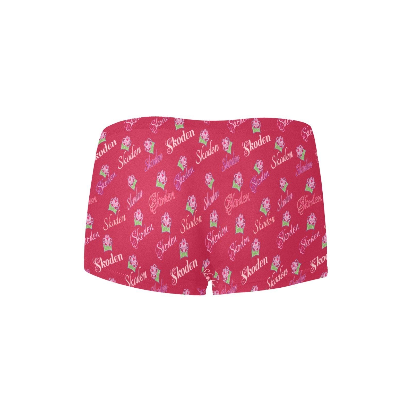 Ladies Skoden Floral Undergarment Red Women's All Over Print Boyshort Panties (Model L31) Women's Boyshort Panties (L31) e-joyer