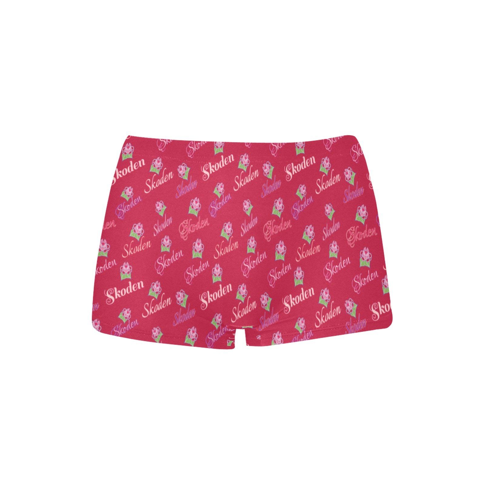 Ladies Skoden Floral Undergarment Red Women's All Over Print Boyshort Panties (Model L31) Women's Boyshort Panties (L31) e-joyer