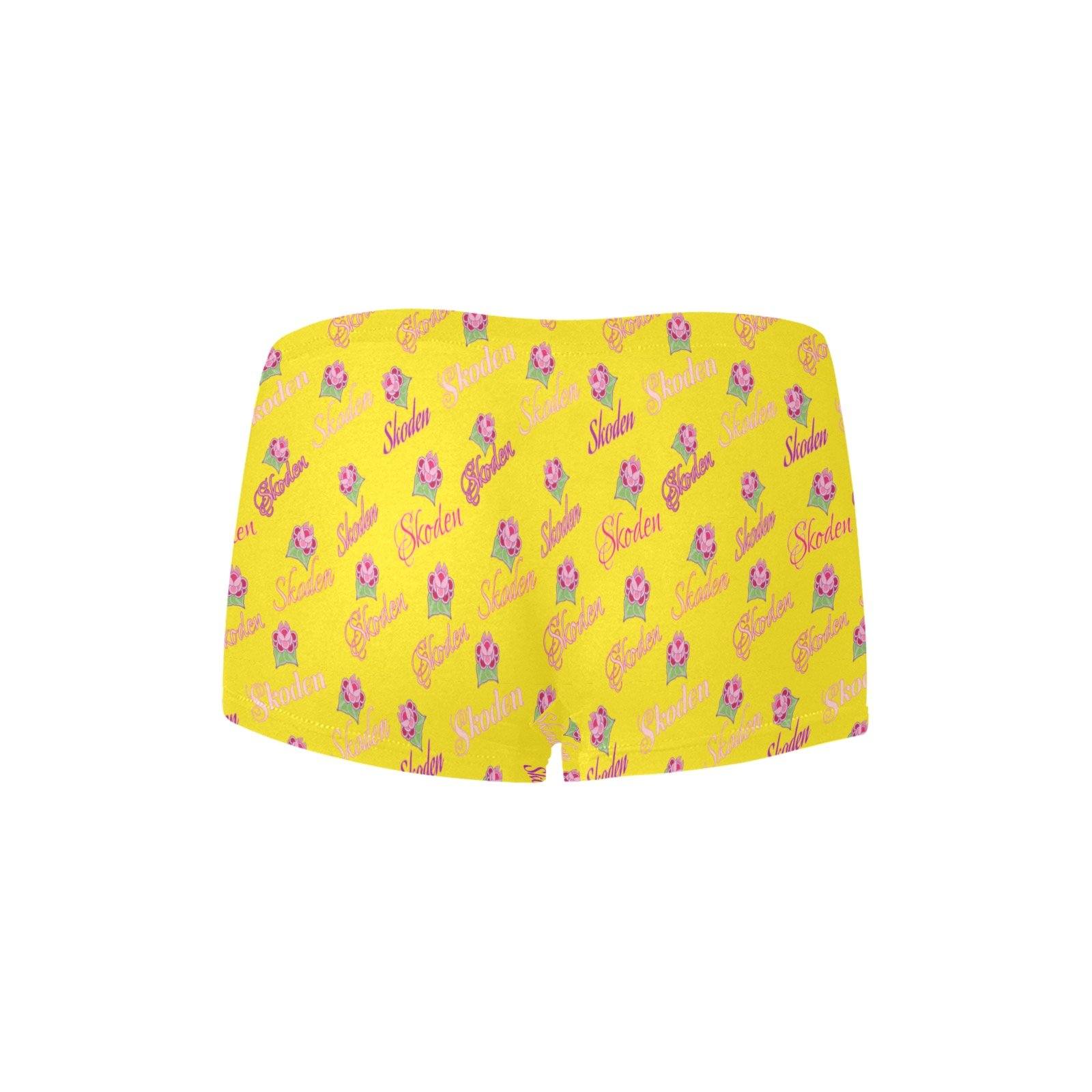Ladies Skoden Floral Undergarment Yellow Women's All Over Print Boyshort Panties (Model L31) Women's Boyshort Panties (L31) e-joyer