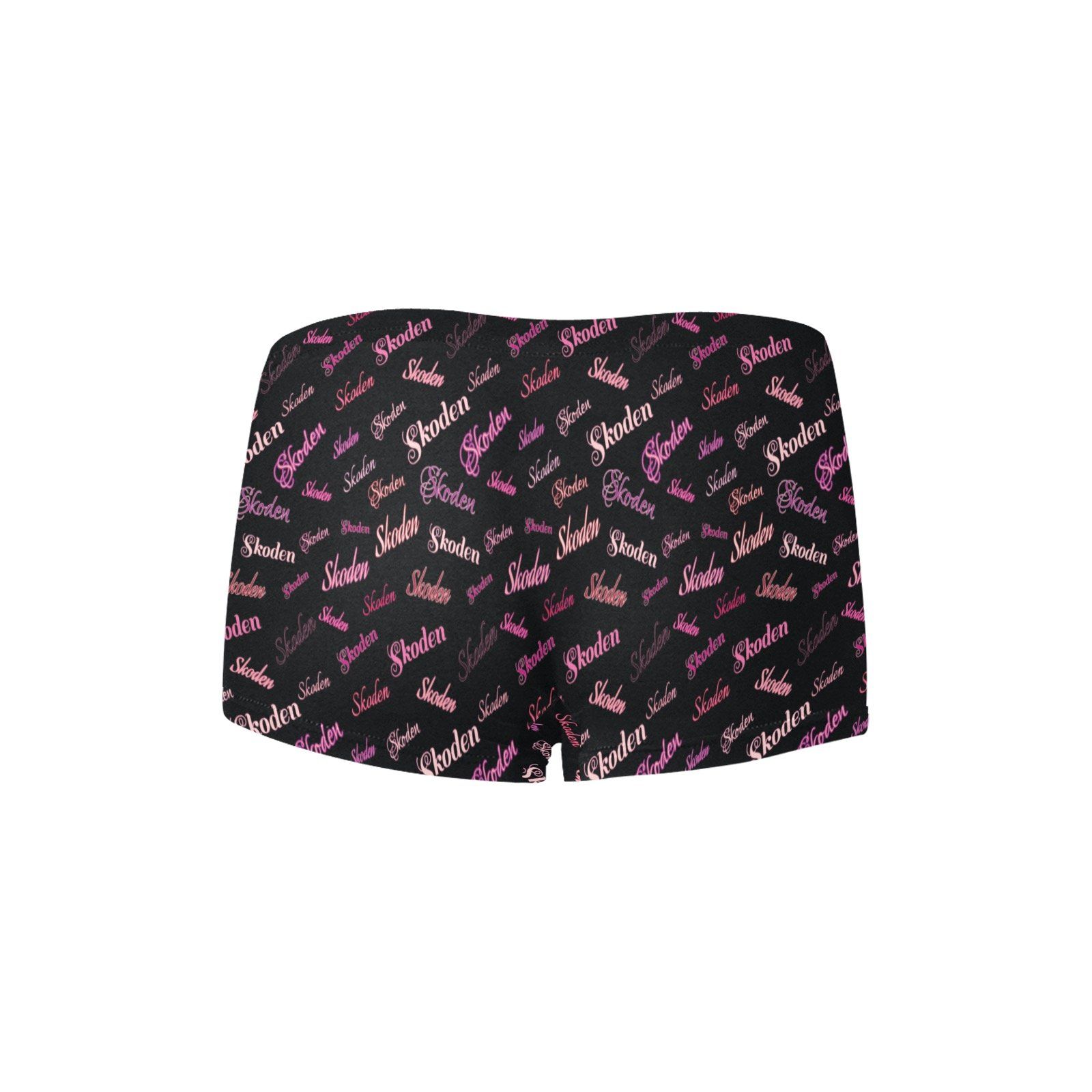 Ladies Skoden Type Undergarment Black-02 Women's All Over Print Boyshort Panties (Model L31) Women's Boyshort Panties (L31) e-joyer