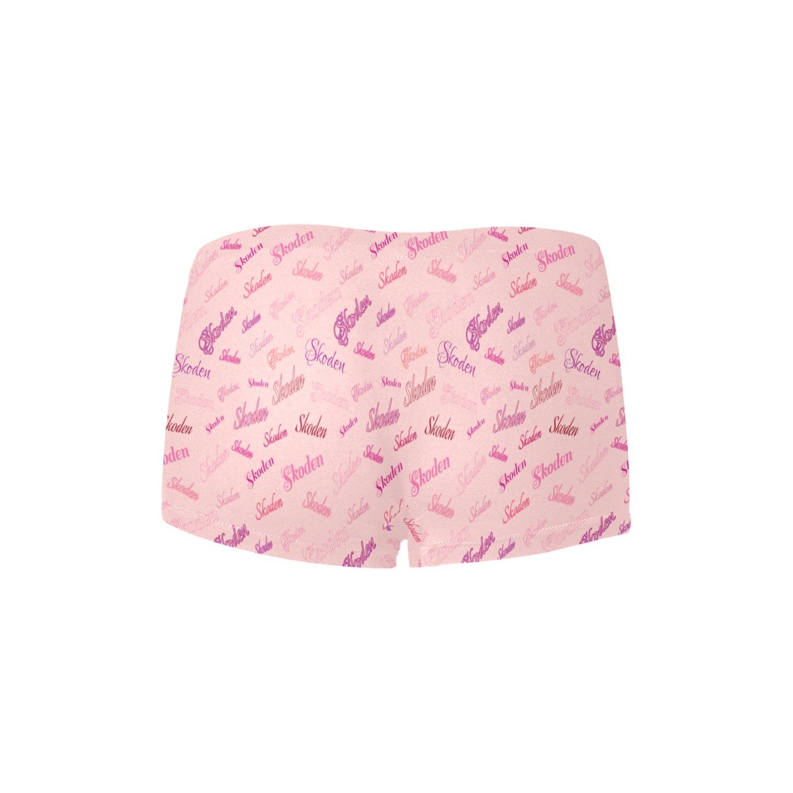 Ladies Skoden Type Undergarment Pink Women's All Over Print Boyshort Panties (Model L31) Women's Boyshort Panties (L31) e-joyer