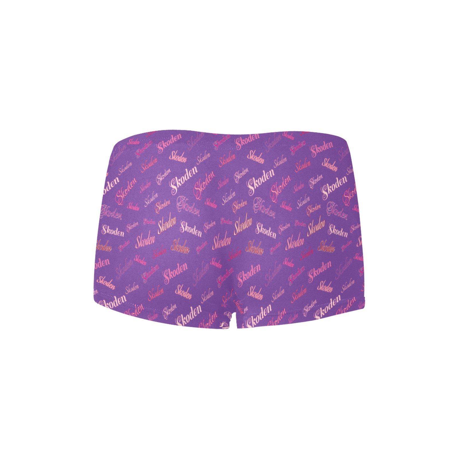 Ladies Skoden Type Undergarment Purple Women's All Over Print Boyshort Panties (Model L31) Women's Boyshort Panties (L31) e-joyer