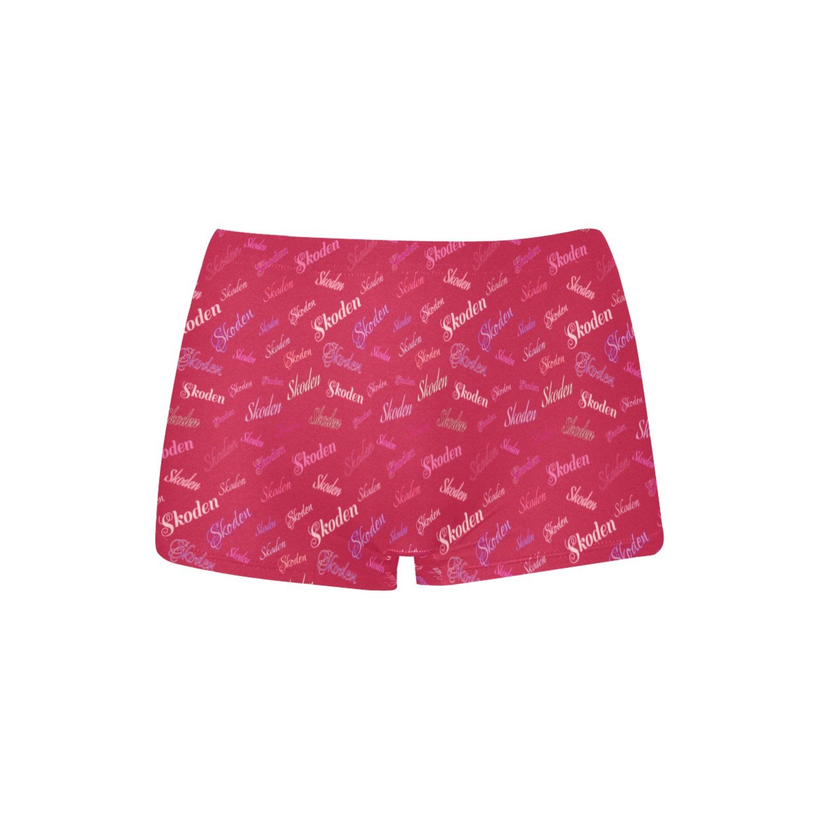 Ladies Skoden Type Undergarment Red Women's All Over Print Boyshort Panties (Model L31) Women's Boyshort Panties (L31) e-joyer