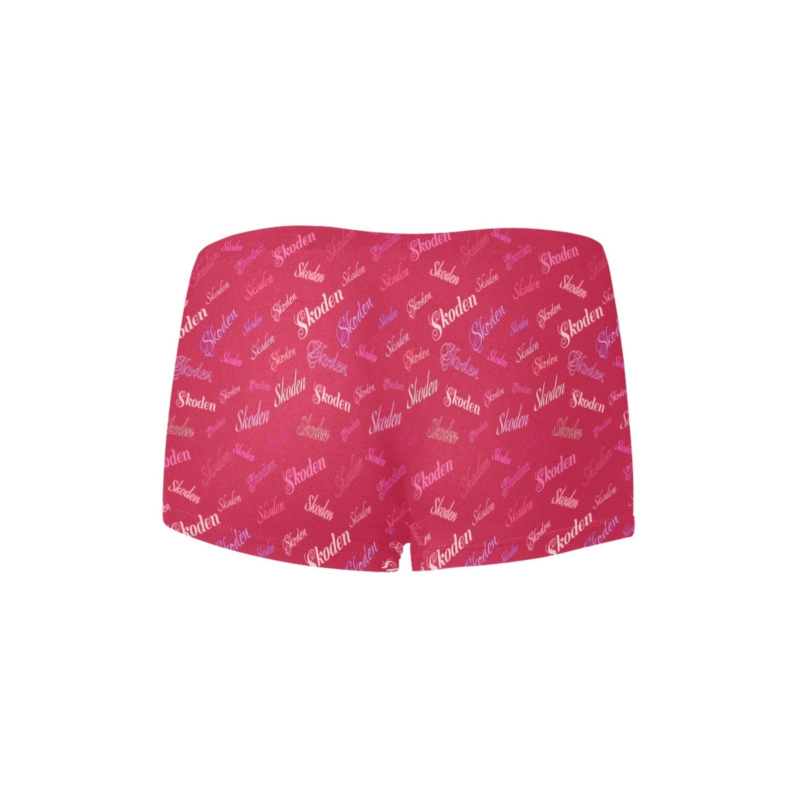 Ladies Skoden Type Undergarment Red Women's All Over Print Boyshort Panties (Model L31) Women's Boyshort Panties (L31) e-joyer