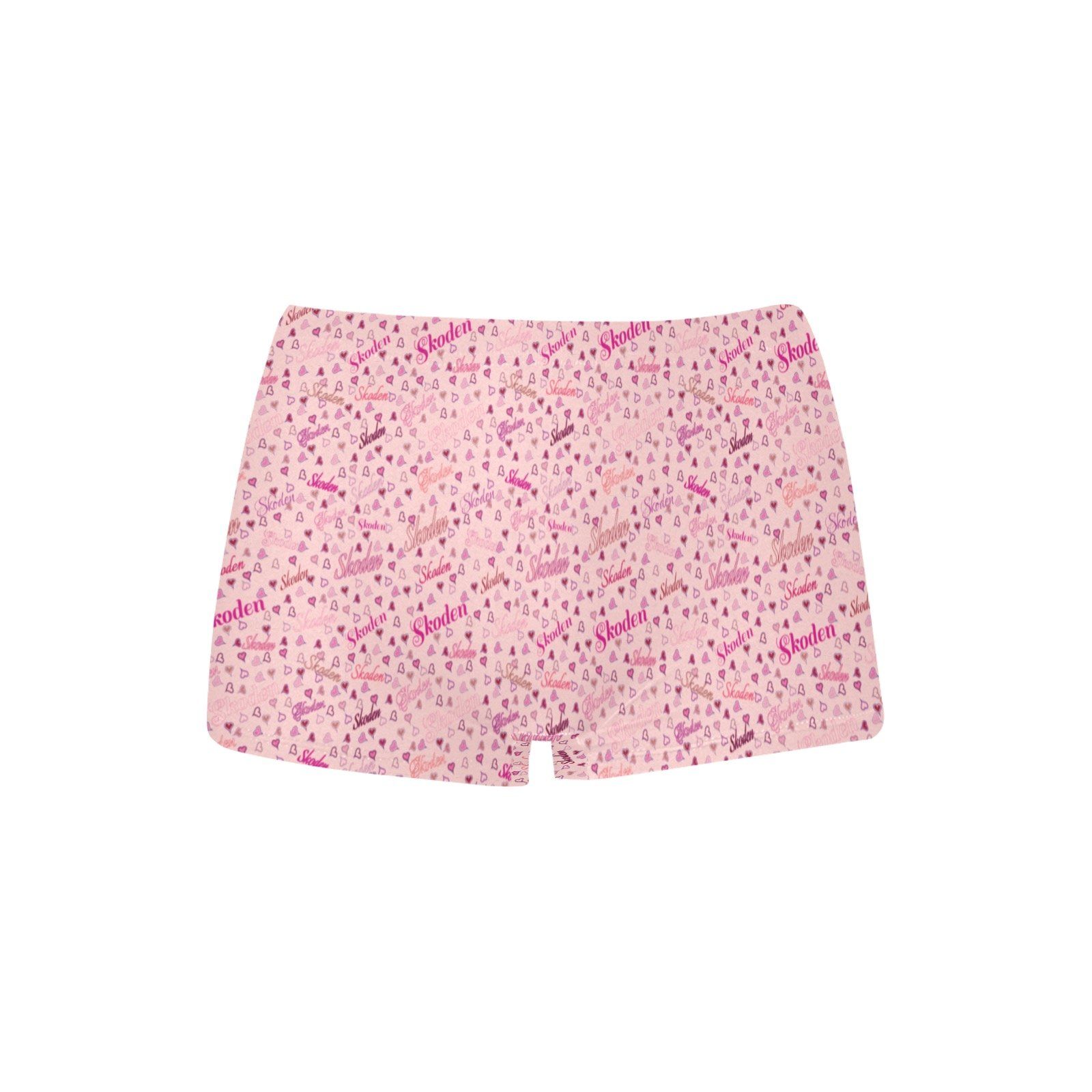 Ladies Skoden Undergarment Type Hearts Pink Women's All Over Print Boyshort Panties (Model L31) Women's Boyshort Panties (L31) e-joyer