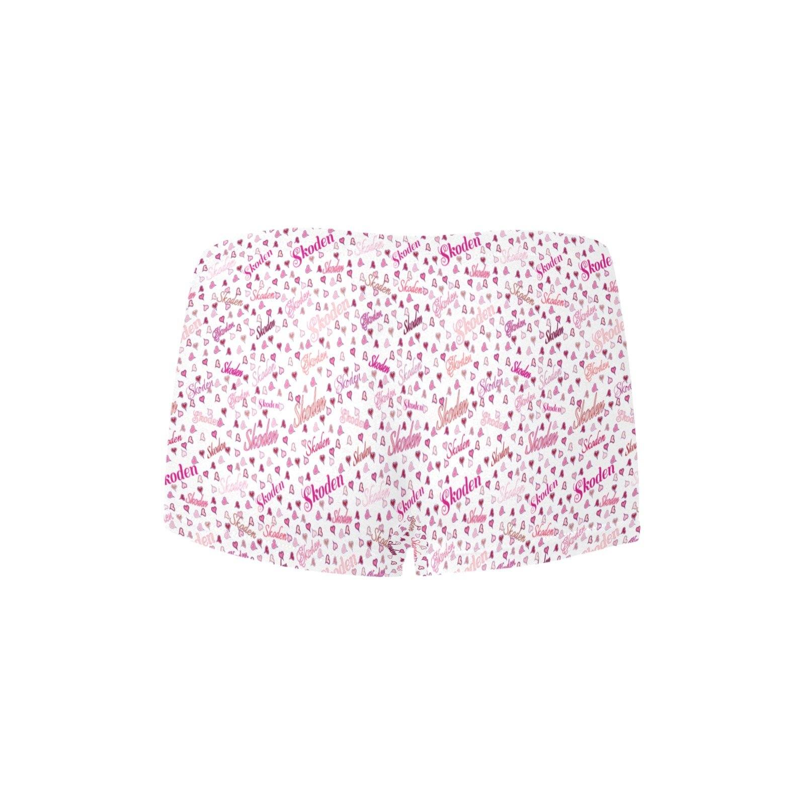 Ladies Skoden Undergarment Type Hearts White Women's All Over Print Boyshort Panties (Model L31) Women's Boyshort Panties (L31) e-joyer