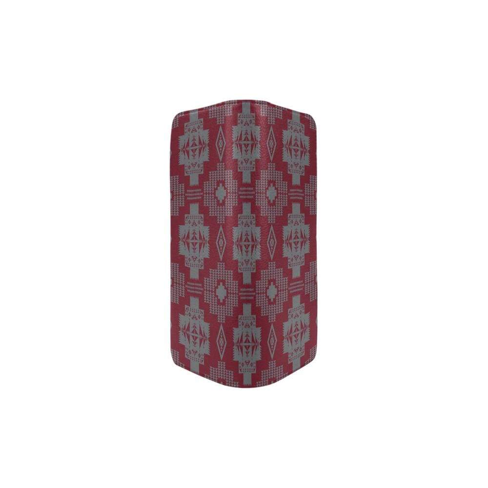 Light Gray with Maroon Women's Clutch Purse (Model 1637) Women's Clutch Purse (1637) e-joyer