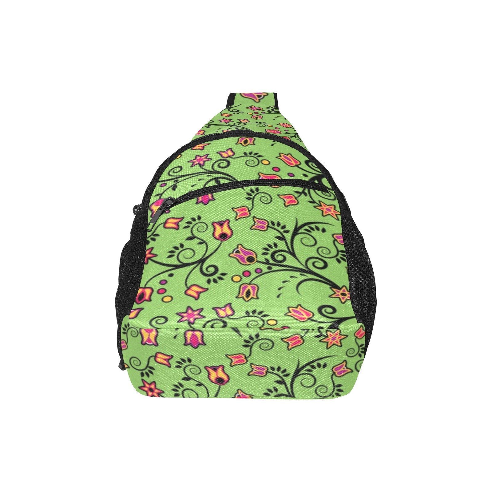LightGreen Yellow Star All Over Print Chest Bag (Model 1719) All Over Print Chest Bag (1719) e-joyer