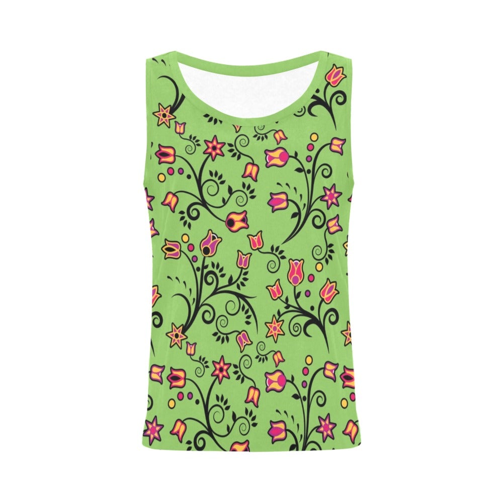 LightGreen Yellow Star All Over Print Tank Top for Women (Model T43) All Over Print Tank Top for Women (T43) e-joyer