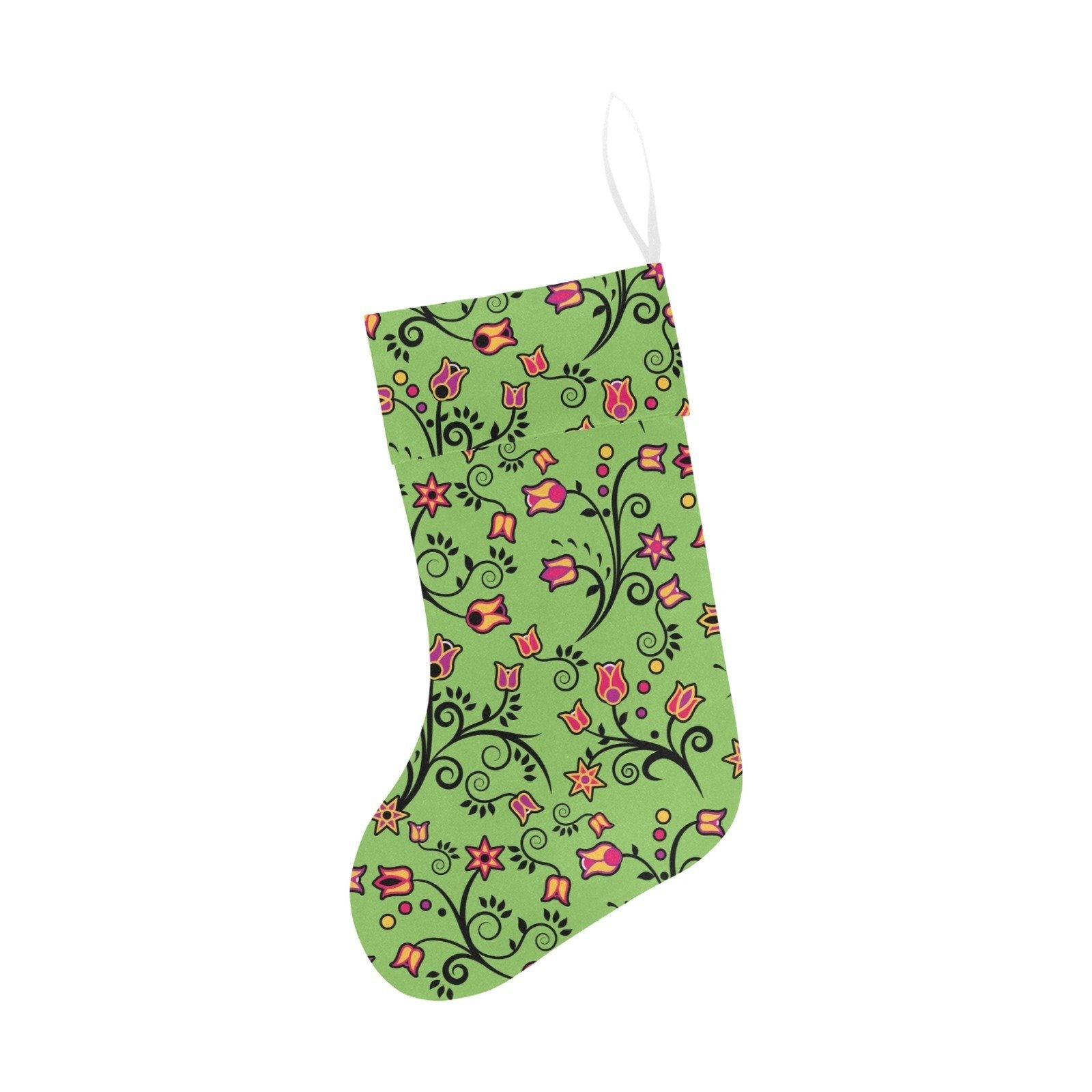 LightGreen Yellow Star Christmas Stocking holiday stocking e-joyer