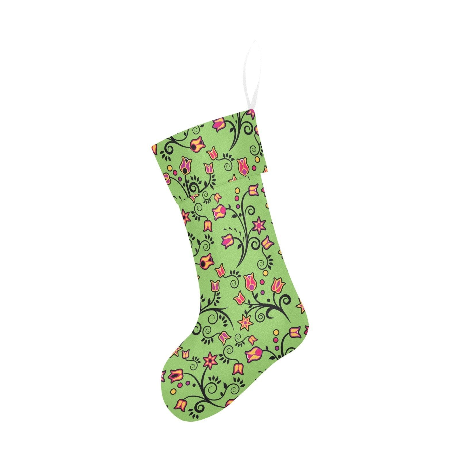 LightGreen Yellow Star Christmas Stocking holiday stocking e-joyer
