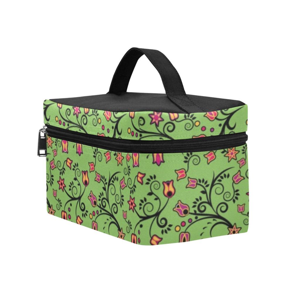 LightGreen Yellow Star Cosmetic Bag/Large (Model 1658) bag e-joyer
