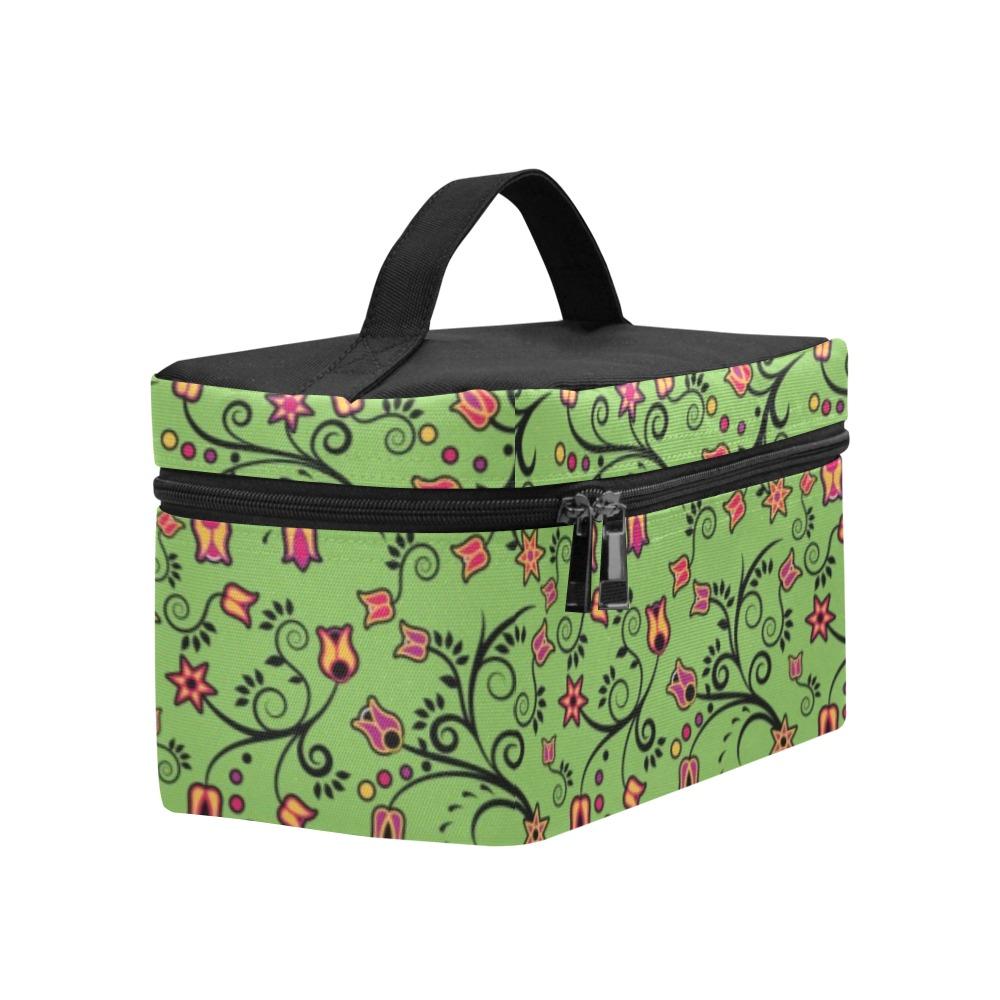 LightGreen Yellow Star Cosmetic Bag/Large (Model 1658) bag e-joyer