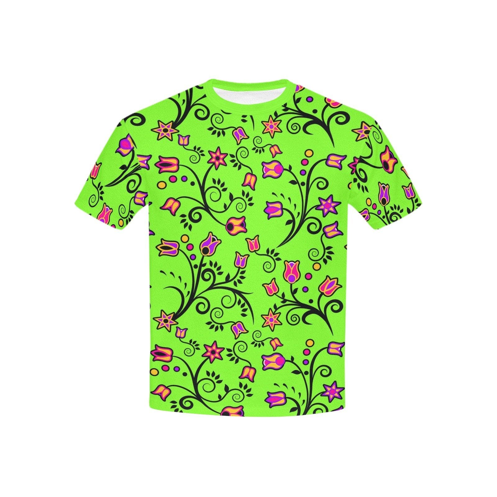 LightGreen Yellow Star Kids' All Over Print T-shirt (USA Size) (Model T40) tshirt e-joyer