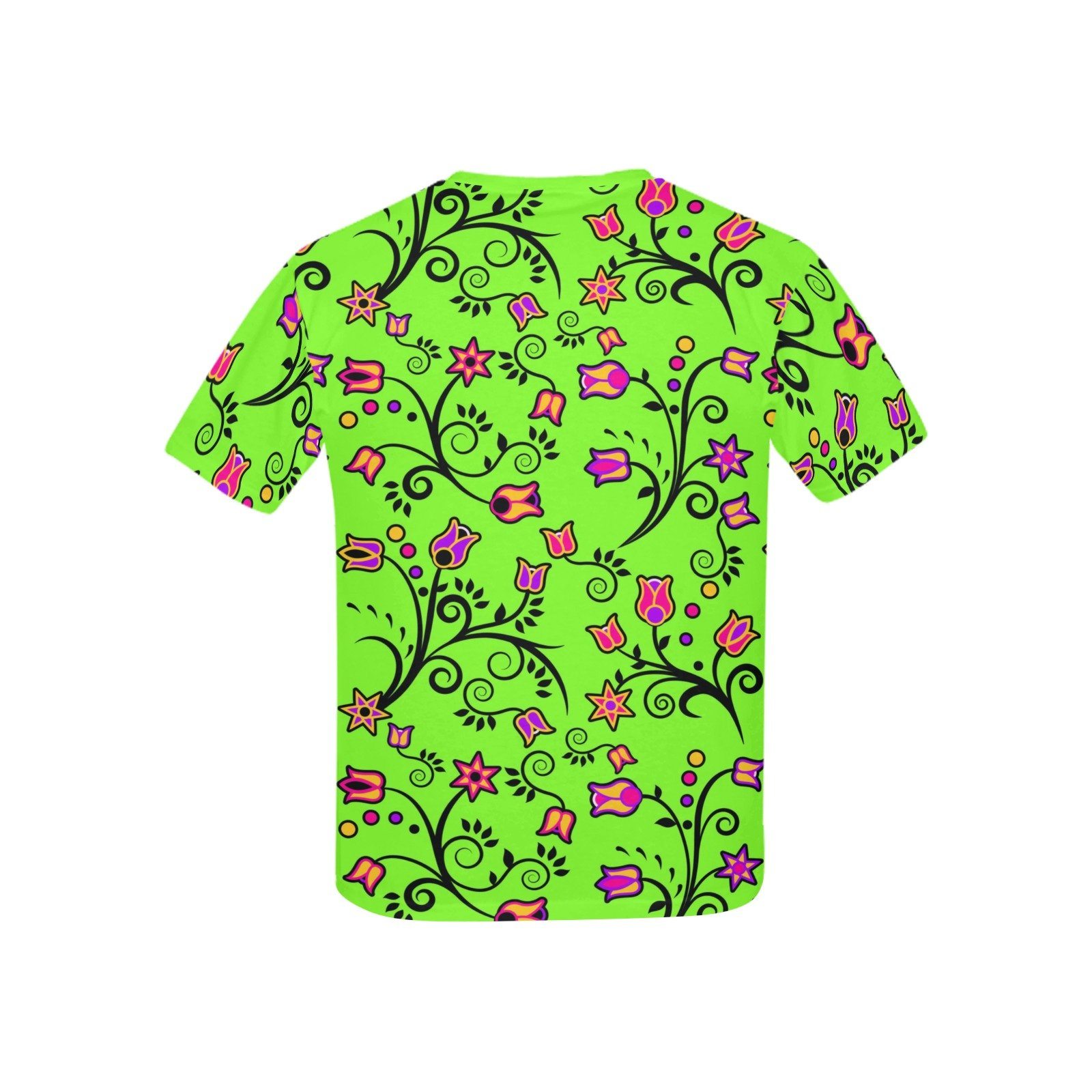LightGreen Yellow Star Kids' All Over Print T-shirt (USA Size) (Model T40) tshirt e-joyer