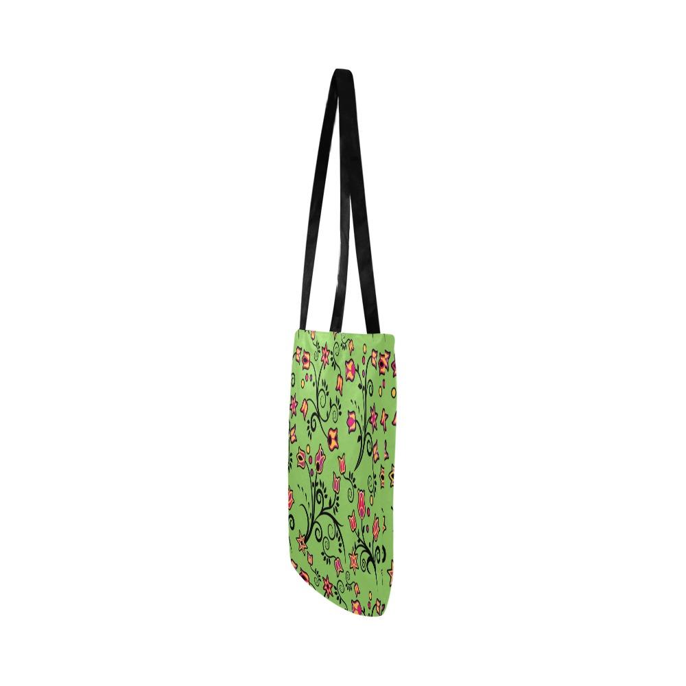 LightGreen Yellow Star Reusable Shopping Bag Model 1660 (Two sides) Shopping Tote Bag (1660) e-joyer