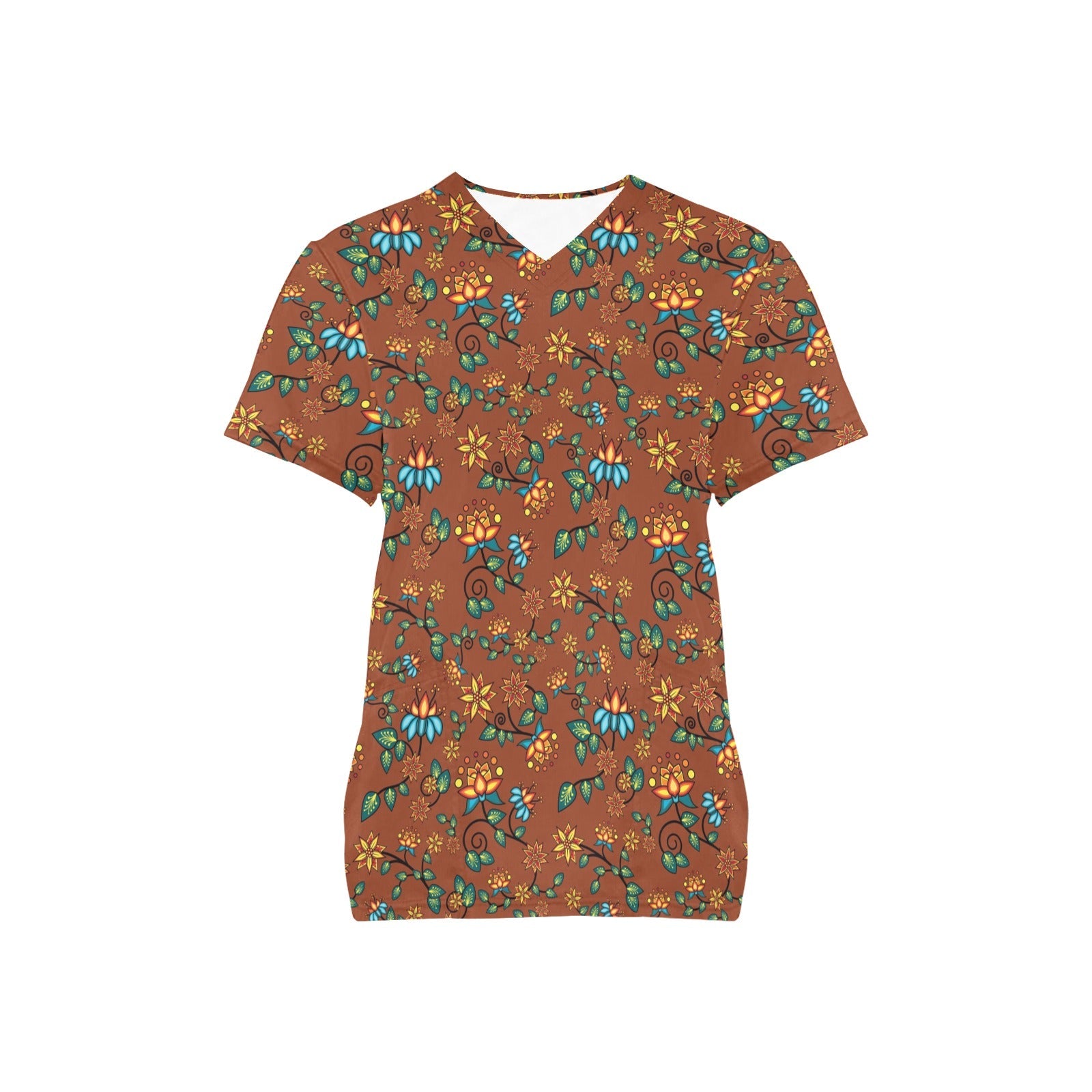 Lily Sierra All Over Print Scrub Top Scrub Top e-joyer