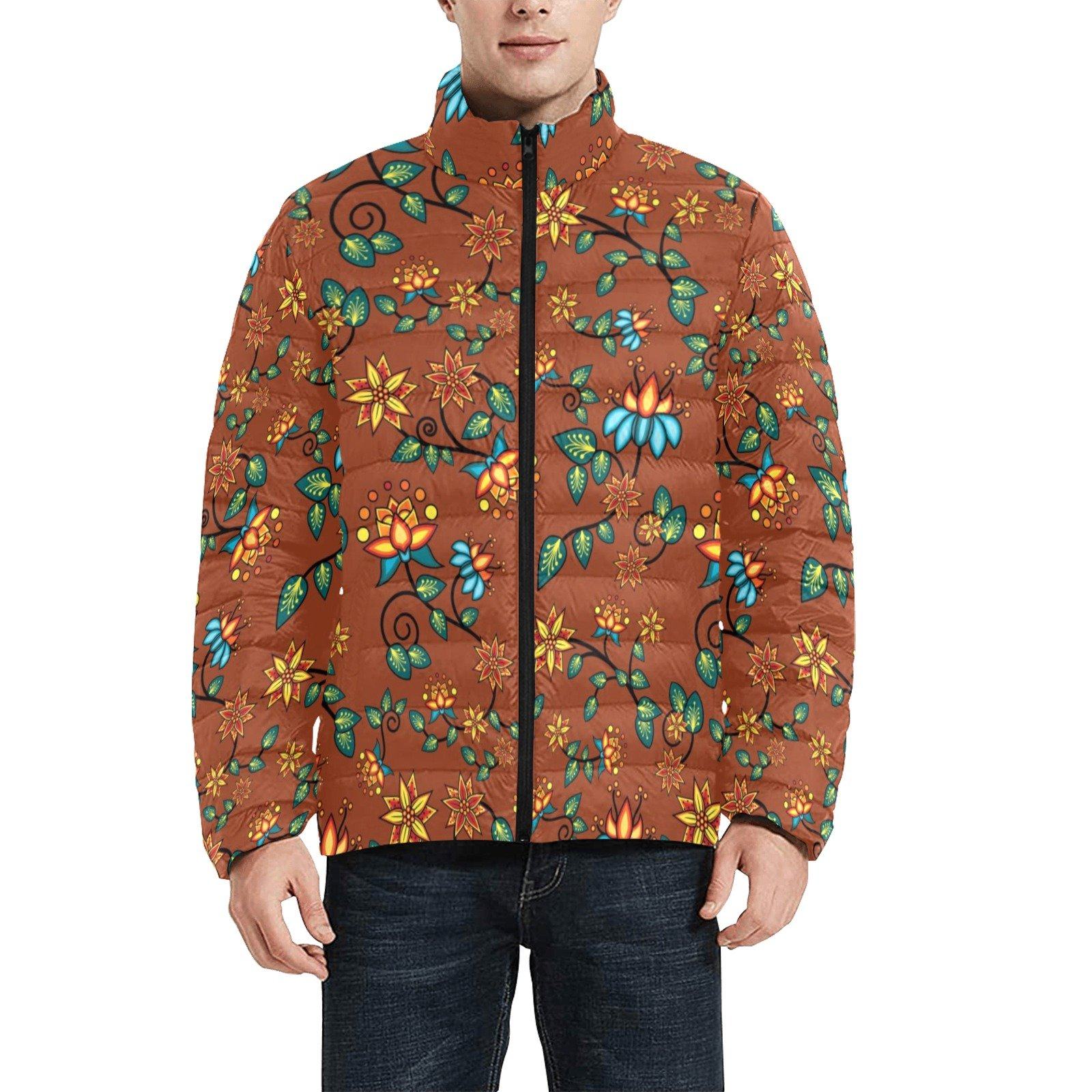 Lily Sierra Men's Stand Collar Padded Jacket (Model H41) Men's Stand Collar Padded Jacket (H41) e-joyer