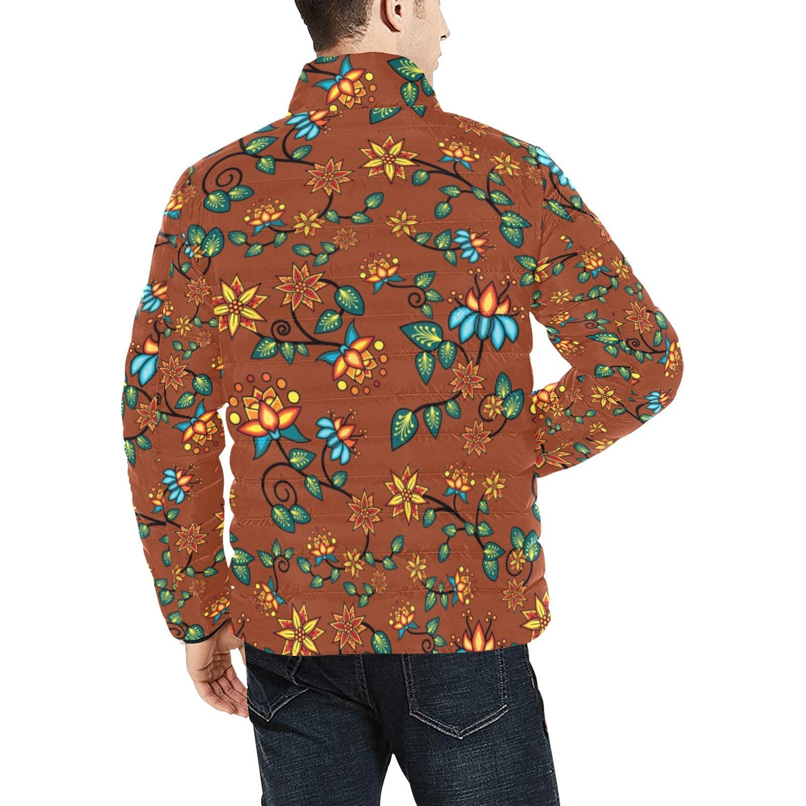 Lily Sierra Men's Stand Collar Padded Jacket (Model H41) Men's Stand Collar Padded Jacket (H41) e-joyer