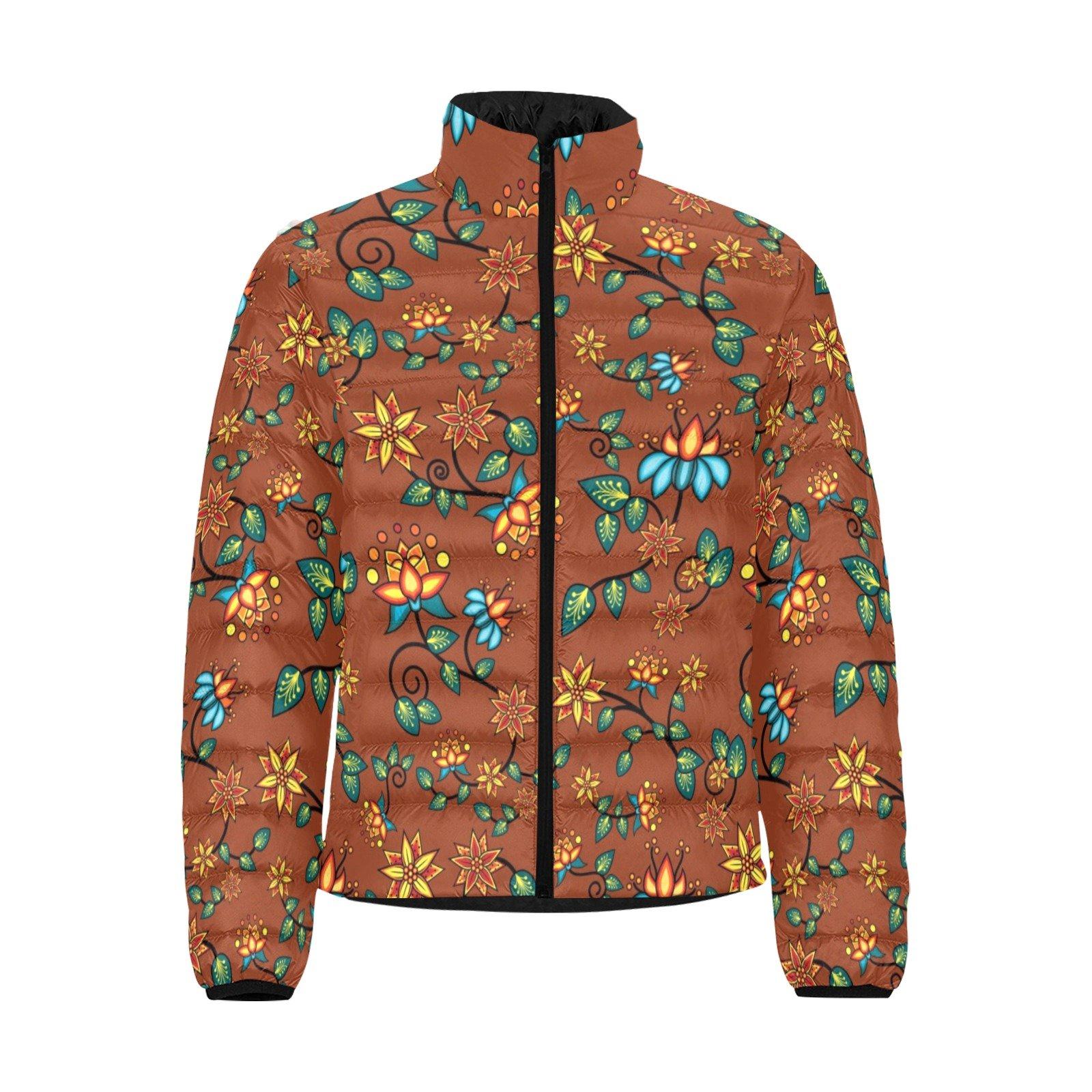 Lily Sierra Men's Stand Collar Padded Jacket (Model H41) Men's Stand Collar Padded Jacket (H41) e-joyer