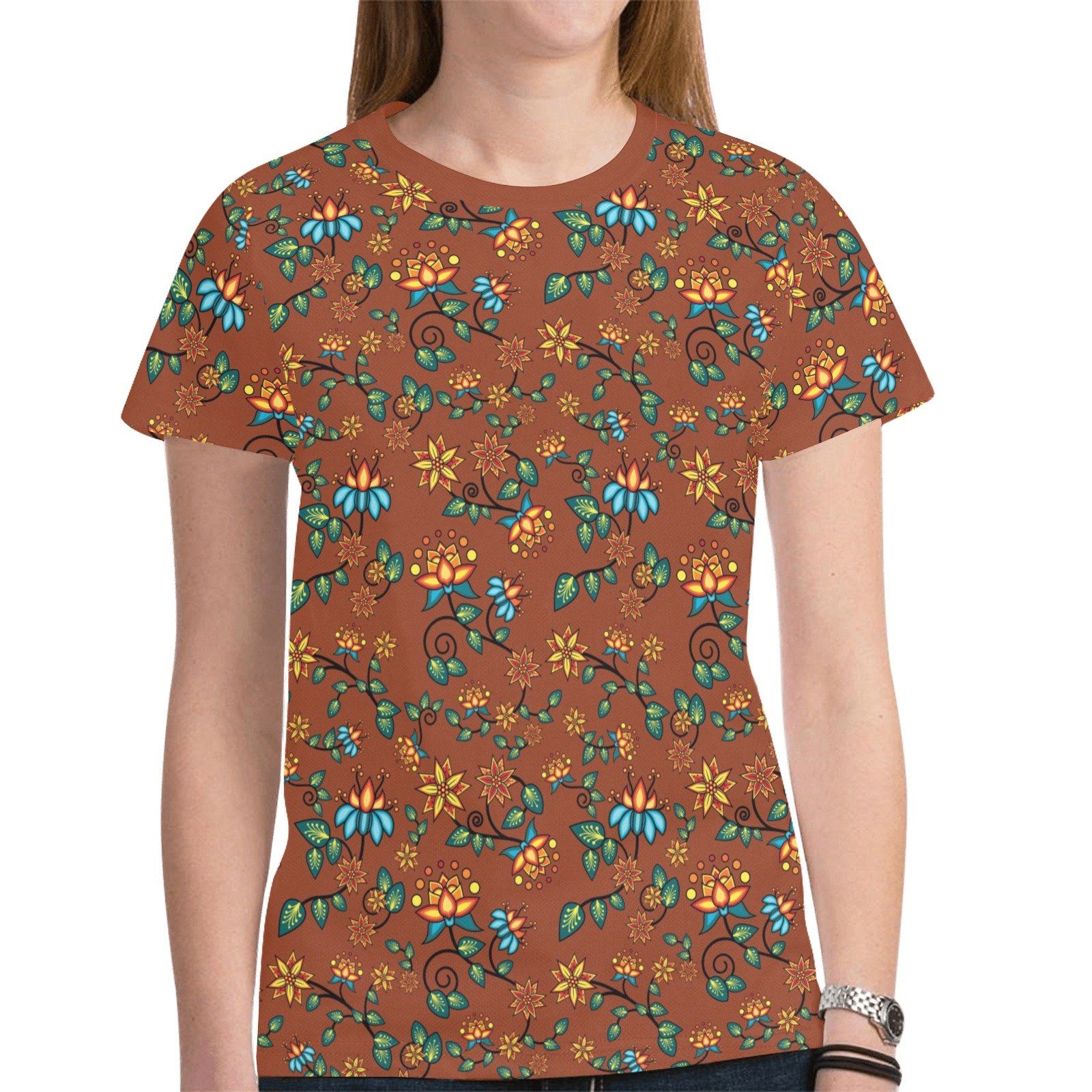Lily Sierra New All Over Print T-shirt for Women (Model T45) tshirt e-joyer